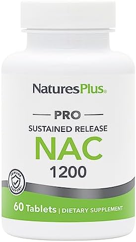 NaturesPlus PRO NAC 1200 mg - 60 Tabletas - Esencial para Reponer Glutatión - Sin OGM, Vegano y Libre de Gluten - 30 Porciones - imagen 1