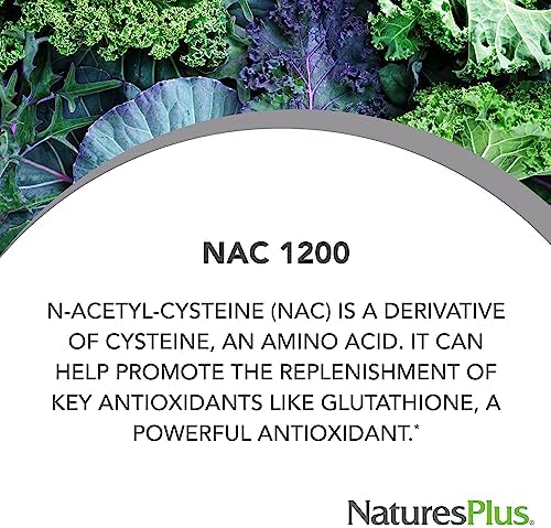NaturesPlus PRO NAC 1200 mg - 60 Tabletas - Esencial para Reponer Glutatión - Sin OGM, Vegano y Libre de Gluten - 30 Porciones - imagen 2