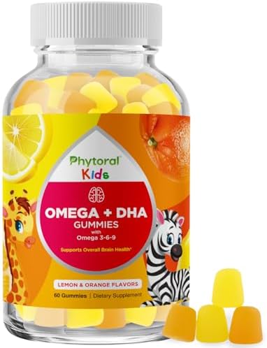 Gomitas Omega y DHA para Niños - Ácidos Grasos Omega 3 6 9 con Vitamina C para la Visión - DHA Nutricional para un Sistema Nervioso Saludable - Sin - imagen 1