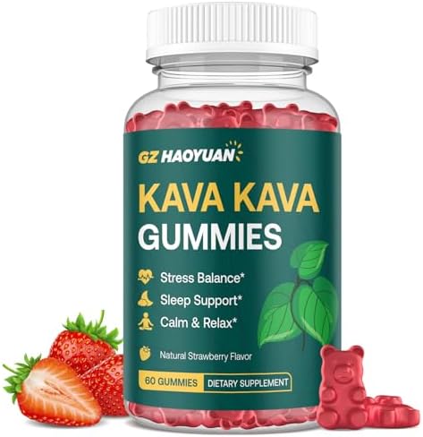 Gomitas Kava Kava para Calma, Relajación y Sueño Natural - Suplemento de Extracto de Raíz de Kava con Ashwagandha, Magnesio y Vitamina B6, Sin - imagen 1