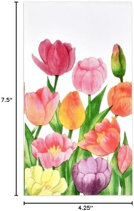 100 Servilletas de Invitado Tulipán, Toallas Desechables con Diseño Floral Acuarela para Baño, Decoración de Fiesta de Primavera, Boda o Baby Shower - imagen 7