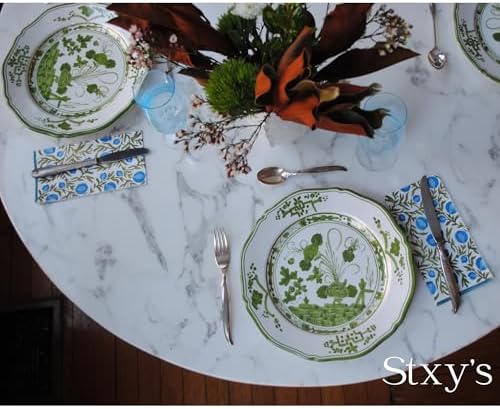 Servilletas desechables Stxy de 3 capas con diseño de granada (45 piezas) en verde, azul y blanco, tinta no tóxica, ideales para baño y decoración. - imagen 5