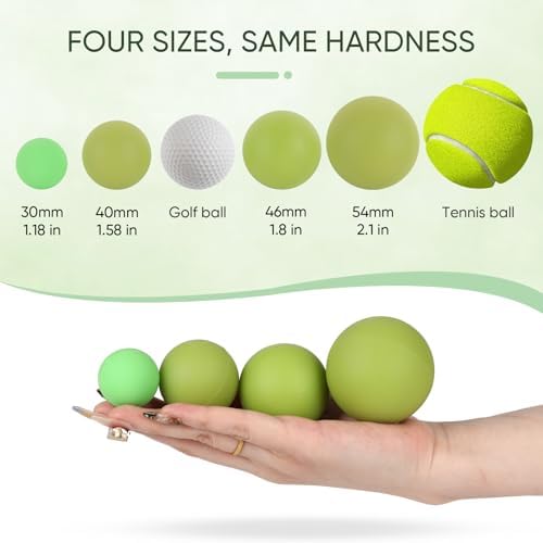 Set de Pelotas de Masaje de Silicona HATYDF - Pelotas Duras para Liberación Miofascial para Pies, Manos, Cuello, Yoga y Masaje de Tejido Profundo (4 - imagen 2