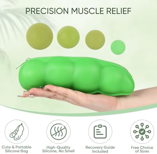Set de Pelotas de Masaje de Silicona HATYDF - Pelotas Duras para Liberación Miofascial para Pies, Manos, Cuello, Yoga y Masaje de Tejido Profundo (4 - imagen 3
