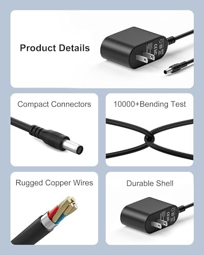 Cargador ADRICY 12V para Masaje Nekteck, Compatible con LMS-801, Papillon, InvoSpa, Mo Cuishle, Viktor Jurgen y Otros, Cable de 5.9FT para Cuello - imagen 4
