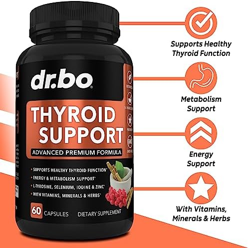 Suplemento de Apoyo a la Tiroides para Mujeres y Hombres - Mejora Natural del Metabolismo, Ánimo y Energía con L-Tirosina, Selenio, Yodo, Zinc, Fucus - imagen 2