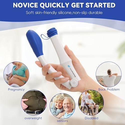 Ayuda para el Baño HHuanwfer Plegable (Paquete de 2), Varita de Limpieza Cómoda para Personas con Movilidad Reducida, Ancianos y Embarazadas - imagen 6