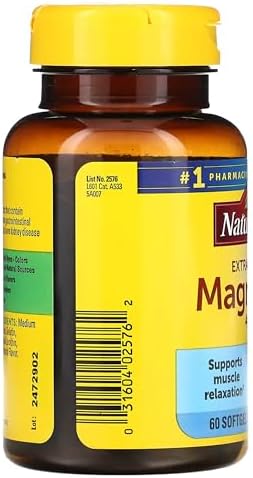 Nature Made Magnesio Oxido Extra Fuerte 400 mg, Suplemento Dietético para Soporte Muscular, Nervioso, Óseo y Cardiaco, 60 Softgels. - imagen 6