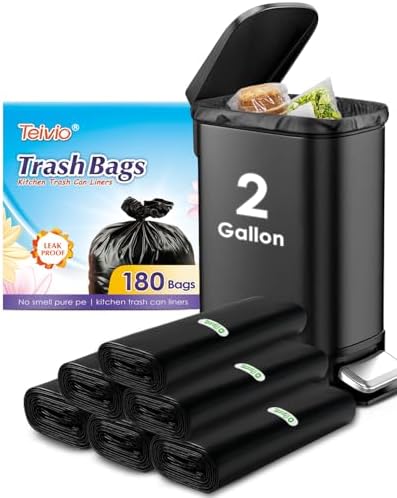 Bolsas de Basura Medianas Teivio de 10 Galones, 300 Cuentas, para Cocina y Baño, Transparentes, Ideal para Hogar y Oficina - imagen 8