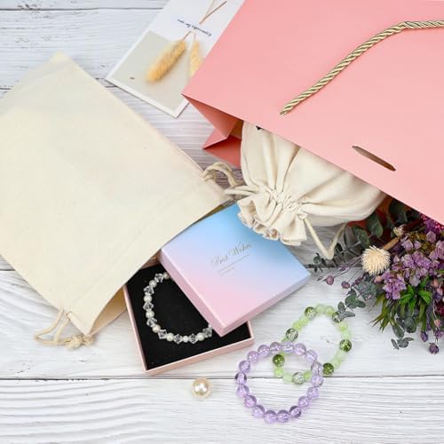HRX Paquete de 20 Bolsas de Lona de Algodón 7x9 pulgadas, Bolsas de Regalo con Cierre de Cuerda para Fiestas y Manualidades - imagen 6