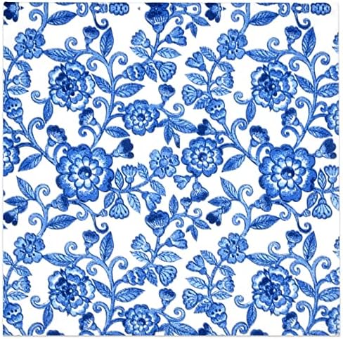 Servilletas Desechables de Papel Floral Azules de 100 Piezas para Cócteles - Regalo Boutique, Ideal para Bodas, Bautizos y Fiestas de Primavera - imagen 1