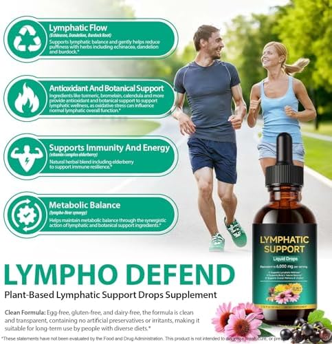 AIQIUSHA Gotas Drenantes Linfáticas 21 en 1 6000mg, Suplemento Herbal Equilibrante con Equinácea, Diente de León, Bardana, Trébol Rojo y Cleavers, 2 - imagen 3
