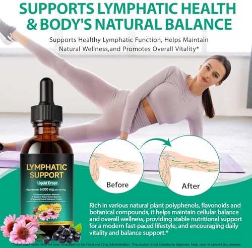 AIQIUSHA Gotas Drenantes Linfáticas 21 en 1 6000mg, Suplemento Herbal Equilibrante con Equinácea, Diente de León, Bardana, Trébol Rojo y Cleavers, 2 - imagen 8