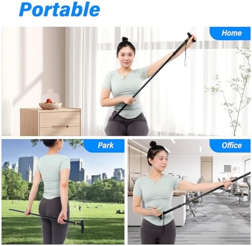Varita Plegable para Hombro para Terapia Física y Rehabilitación de Manguito Rotador - Ligera, Portátil y Suficientemente Larga - Equipo de Ejercicio - imagen 5