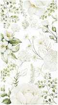 100 Servilletas Desechables Blancas con Flores para Invitados - Toallas de Papel Decorativas para Boda, Cumpleaños y Baño - imagen 1