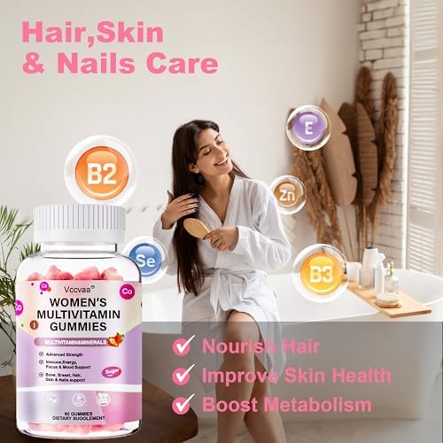 Gomitas Multivitamínicas Sin Azúcar Vccvaa para Mujeres 14+ con Hierro, Inositol, Folato y Vitaminas A, C, D3, E, B12, K2 – 60 Gomas Veganas para - imagen 3