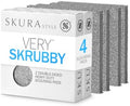 Esponjas de Limpieza Skura Style Very Skrubby (Paquete de 4) | Fregadores Abrasivos para Suciedad Difícil | Duraderas, Sin Olores, Flexibles y de - imagen 1