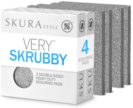 Esponjas de Limpieza Skura Style Very Skrubby (Paquete de 4) | Fregadores Abrasivos para Suciedad Difícil | Duraderas, Sin Olores, Flexibles y de - imagen 1