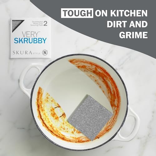 Esponjas de Limpieza Skura Style Very Skrubby (Paquete de 4) | Fregadores Abrasivos para Suciedad Difícil | Duraderas, Sin Olores, Flexibles y de - imagen 4