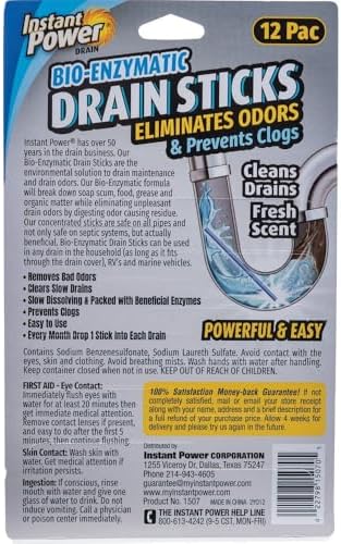 Abridor de Drenaje Enzimático Instant Power Stick 12 pzas - Cantidad Total: 1 - imagen 5