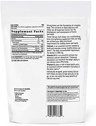 Suplemento de Calcio GNC 600mg, Apoya Huesos Fuertes, Sabor Caramelo, 60 Porciones - imagen 2