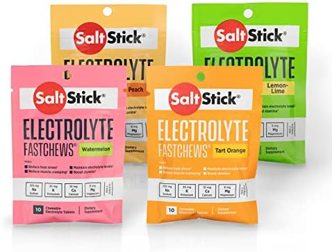 SaltStick Fastchews, Tabletas de Electrolitos para Rehidratación y Recuperación, 10 piezas, Paquete Variado de 4 para Atletas y Senderismo - imagen 2