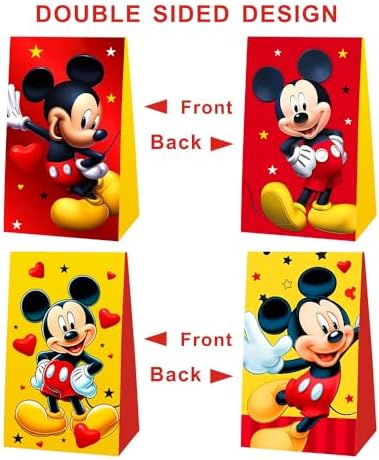 Bolsas de Regalo de Cumpleaños Mickey DSOE de 12 Piezas, Suministros para Fiesta de Mickey para Decoraciones de Cumpleaños Infantiles - imagen 2