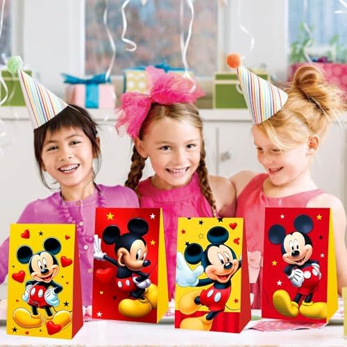 Bolsas de Regalo de Cumpleaños Mickey DSOE de 12 Piezas, Suministros para Fiesta de Mickey para Decoraciones de Cumpleaños Infantiles - imagen 4