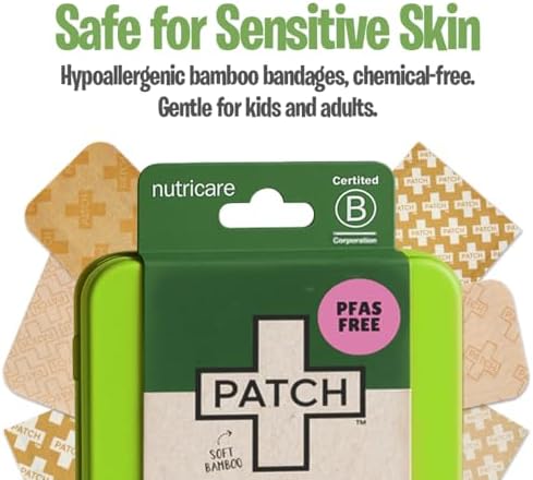 Kit de Viaje de Bandas Adhesivas de Bambú Natural PATCH para Piel Sensible, Eco-Amigables e Hipoalergénicas, 29 piezas - imagen 4