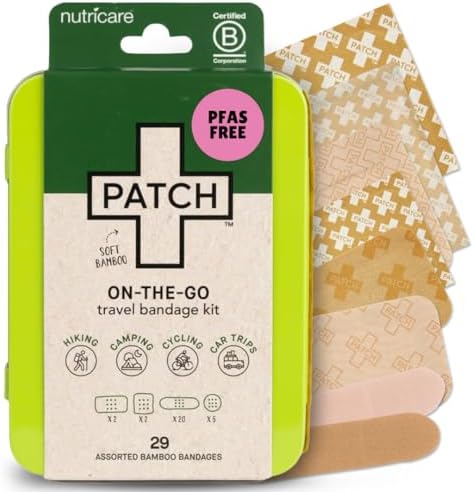 Kit de Viaje de Bandas Adhesivas de Bambú Natural PATCH para Piel Sensible, Eco-Amigables e Hipoalergénicas, 29 piezas - imagen 7