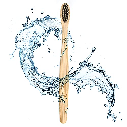 Cepillos de Dientes de Bambú EveEco 12 Piezas I Cerdas Suaves para Encías Sensibles I Carbón I Vegano I Madera Natural I Sin BPA I Reciclable y - imagen 2