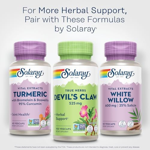 Solaray Raíz de Garra del Diablo 525 mg - Suplemento Herbal, Cápsulas Veganas, Soporte para Cartílago, No GMO, Verificado en Laboratorio - 100 - imagen 6