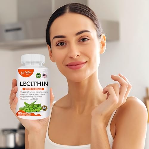 Suplemento de Lecitina de Soja AAMATEC LIFE 1200mg en Cápsulas para Salud del Corazón, Hígado y Cerebro - Apoya el Sistema Inmunológico y el - imagen 2