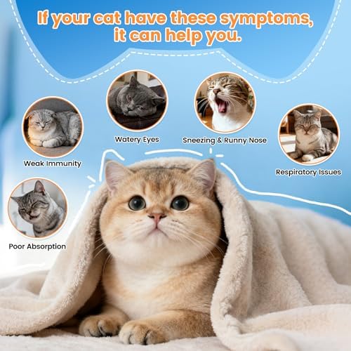 L-Lisina para Gatos - Apoyo Inmunológico y Respiratorio - Promueve la Salud Ocular, Reduce Estornudos y Moqueo - Sabor Pollo Asado, 60ML - imagen 2