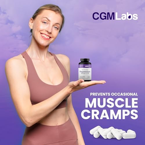 CGMLabs Magnesio Glicinato con Vitamina B6, 240mg Magnesio Elemental y 25mg B6, Alta Absorción para Sueño y Relajación Muscular, 120 Cápsulas Sin GMO - imagen 5