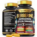 Suplemento de Berberina Tenmido - Fórmula 10 en 1 con Ashwagandha, Canela de Ceilán, Cúrcuma, Ginseng Panax, Olmo Resbaladizo, Hinojo, Té Verde y Más - imagen 1