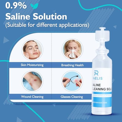 Solución Salina RAELIS, 150ml / 5.28 FL OZ, Solución Normal para Múltiples Usos en el Hogar, 5ml Cada Una, 30 por Caja - imagen 3