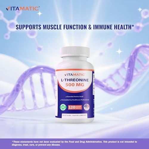 Vitamatic L-Treonina 500mg – 120 Cápsulas Vegetales que Promueven la Salud del Hígado, Cardiovascular y Función Estructural - imagen 7