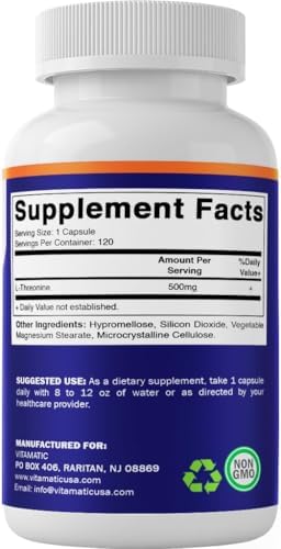 Vitamatic L-Treonina 500mg – 120 Cápsulas Vegetales que Promueven la Salud del Hígado, Cardiovascular y Función Estructural - imagen 8
