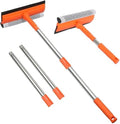 Limpiaparabrisas Profesional con Extensiones de 10-55, 2 en 1 Limpiador de Ventanas con Mango de Acero Inoxidable, Squeegee para Gasolineras, Vidrio - imagen 1