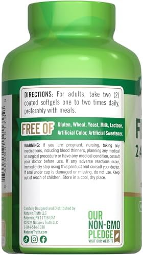 Suplemento de Aceite de Pescado Omega 3 Nature's Truth | 2400mg | 90 Cápsulas Blandas | Sabor a Limón | Sin Olor | No Transgénico y Sin Gluten - imagen 7