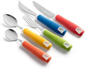 Utensilios Adaptativos Special Supplies (Juego de 5 Piezas) con Mangos Anchos, Antideslizantes y Sin Peso para Temblores, Artritis, Parkinson o Uso - imagen 1