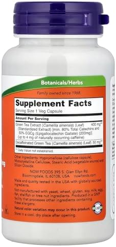 Now Foods EGCG 400mg Té Verde, 90 Cápsulas - imagen 2
