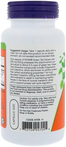 Now Foods EGCG 400mg Té Verde, 90 Cápsulas - imagen 3