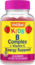 Gomitas WellYeah B Complex para Niños - con Vitamina C, Niacina, B6, Ácido Fólico, B12, Biotina y Ácido Pantoténico - 60 gomitas sabor fresa - 2 - imagen 1