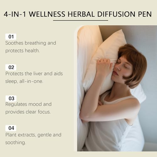 Bolígrafo Difusor Herbal de Mullein, Inhalador Natural de Aromaterapia con Mullein, Tomillo y Menta, Set de 4 Aromas, Tamaño Portátil, Frescura y - imagen 5