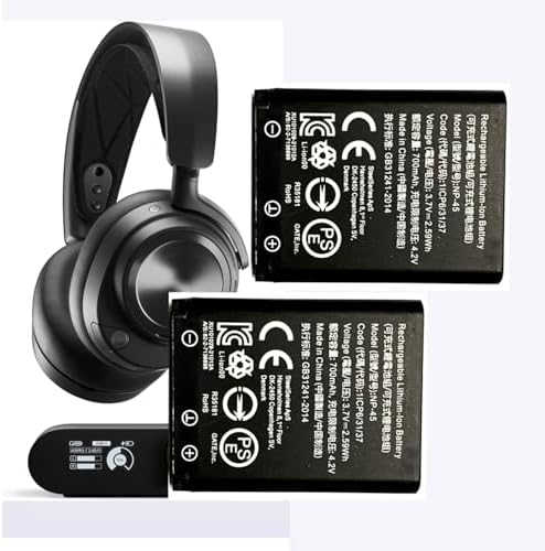 Batería de Reemplazo SONXIAVIVO NP-45 para Headset Steelseries Arctis Nova Pro Wireless, 2-Pack para Xbox y PlayStation - imagen 1