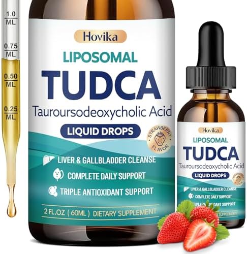 Hovika TUDCA Sales Biliares 1200mg Gotas Líquidas, Suplemento Tudca con Colina, ALA, NAC, Glutatión y Extractos Herbales para Flujo Biliar, Salud de - imagen 1