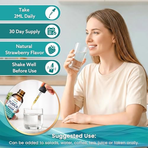 Hovika TUDCA Sales Biliares 1200mg Gotas Líquidas, Suplemento Tudca con Colina, ALA, NAC, Glutatión y Extractos Herbales para Flujo Biliar, Salud de - imagen 5