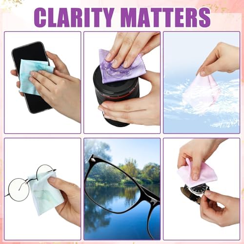 Copkim 24 Piezas de Paños de Limpieza de Microfibra para Lentes, Suaves y Reutilizables, 6 x 6 Pulgadas, para Gafas, Cámaras y Pantallas de Celular - imagen 4